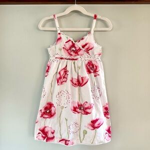 Floral Swiss Dot Toddler Dress Size 4 Pink Poppy Easter Spring Party